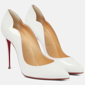 Hot Chick 100 White Scalloped Christian Louboutin